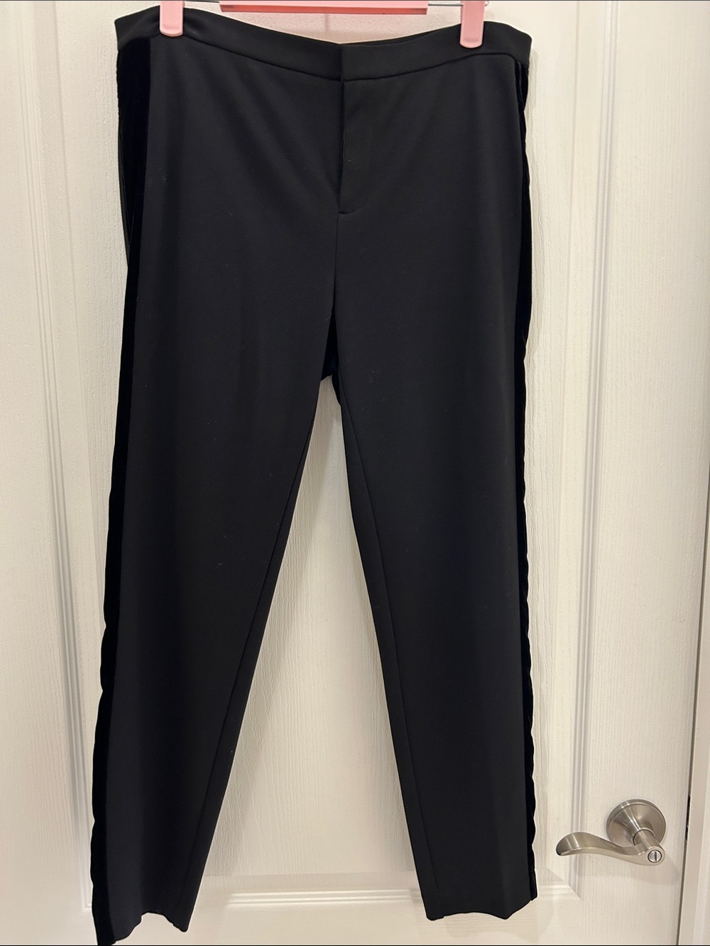 Michael Kors Black Womens Slim Tapered Dress Pants